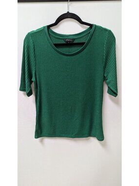 Banana Republic Emerald Green Short-Sleeve Ribbed Tee